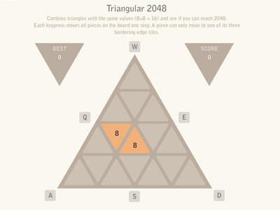 بازی Puzzle Games  - Triangular 2048